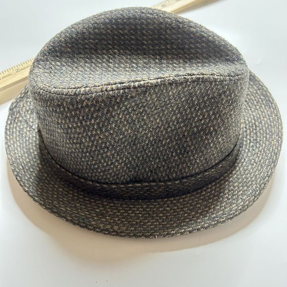 Vintage Young An L Fedora Wool Blend Tweed Hat Brown No Imperfections - Picture 3 of 6
